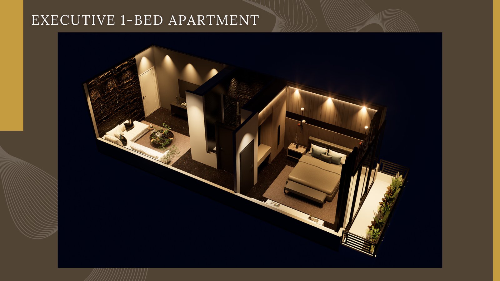 Emirates Mall executive apartment living room concept