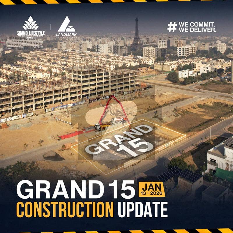 Grand 15 construction site foundation and surrounding Downtown area