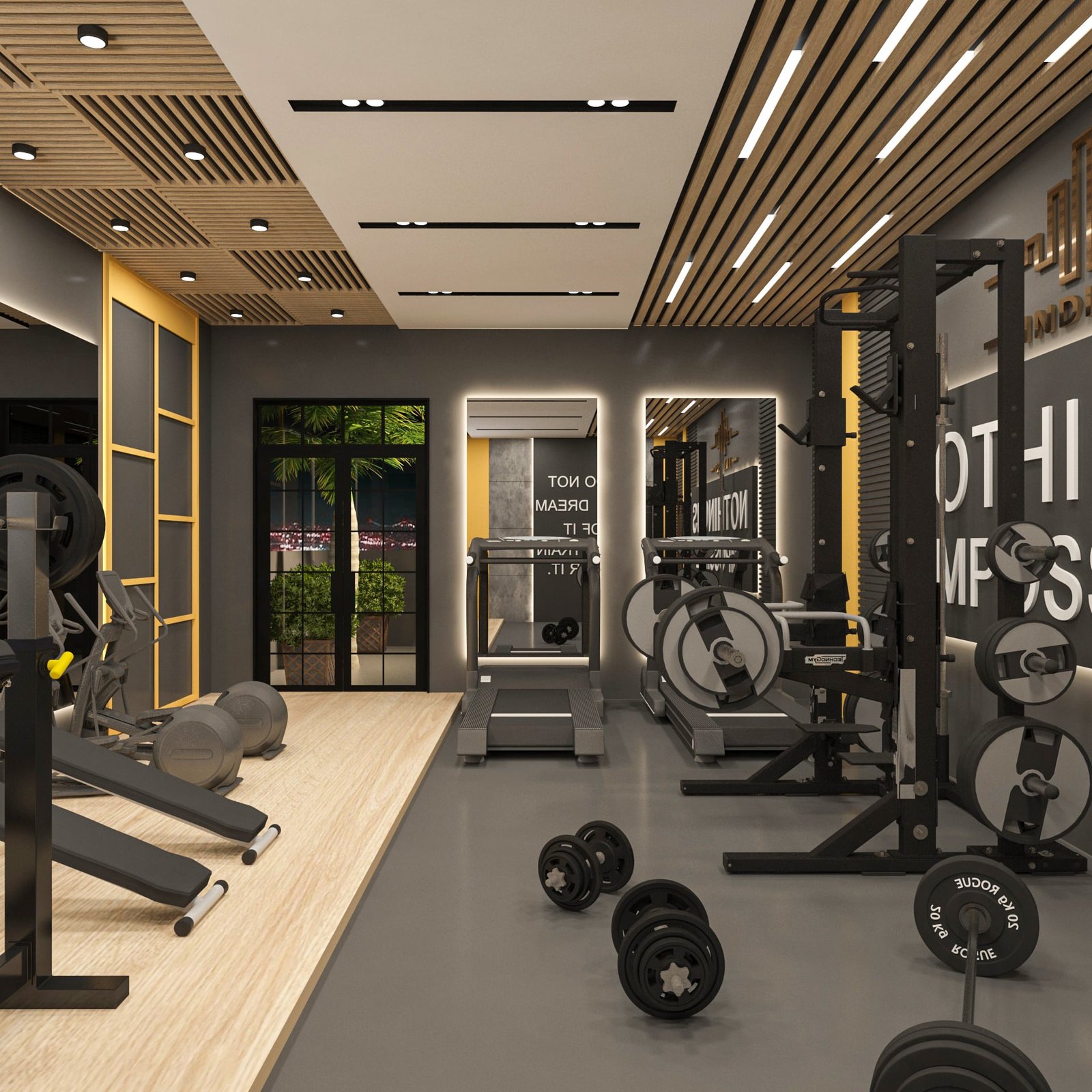 Indigo apartment gym concept