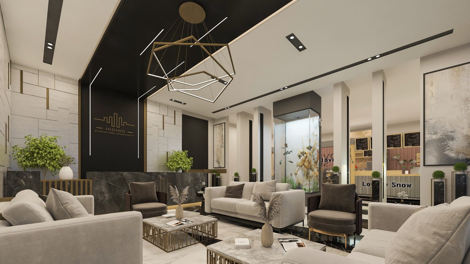 Indigo apartment lobby concept