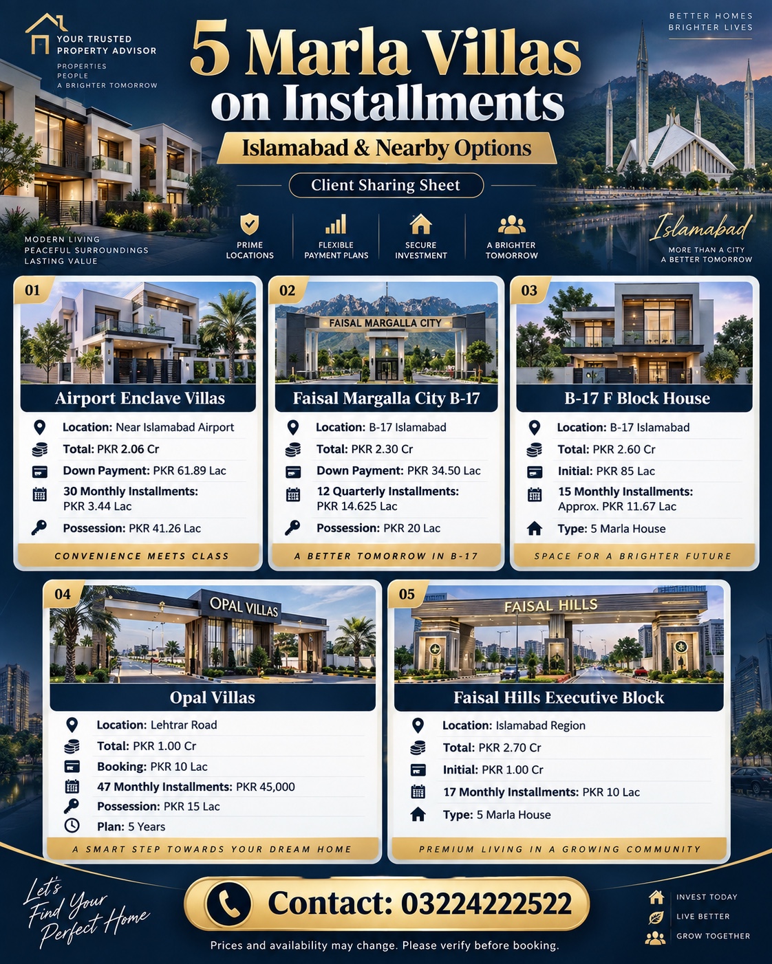 Faisal Hills Executive Block supplied campaign payment-plan poster