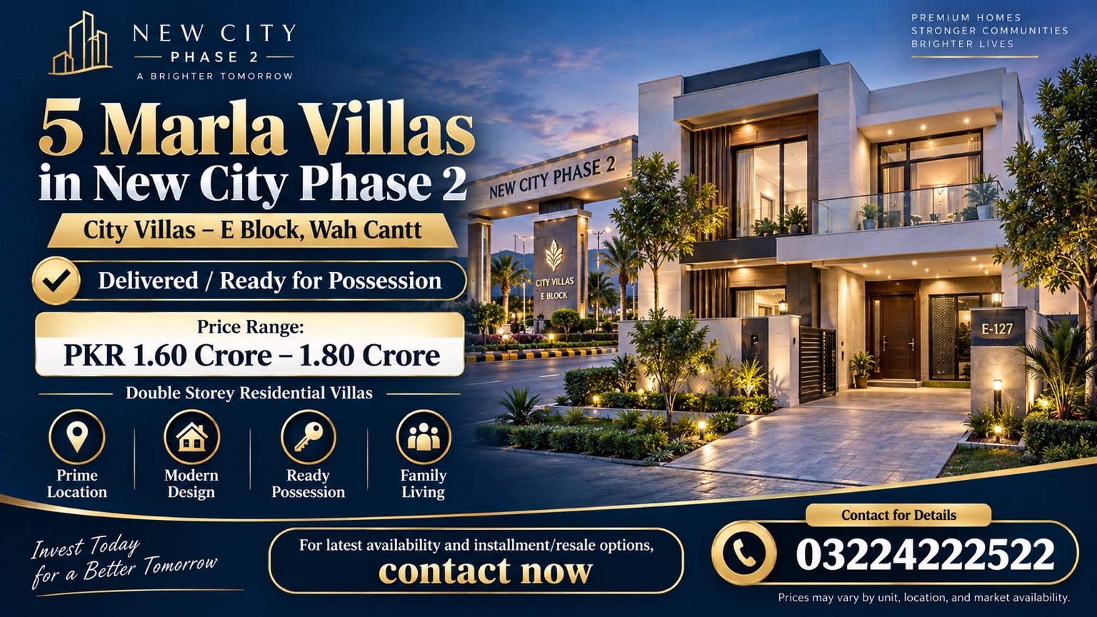 New City Phase 2 E Block City Villas supplied campaign payment-plan poster