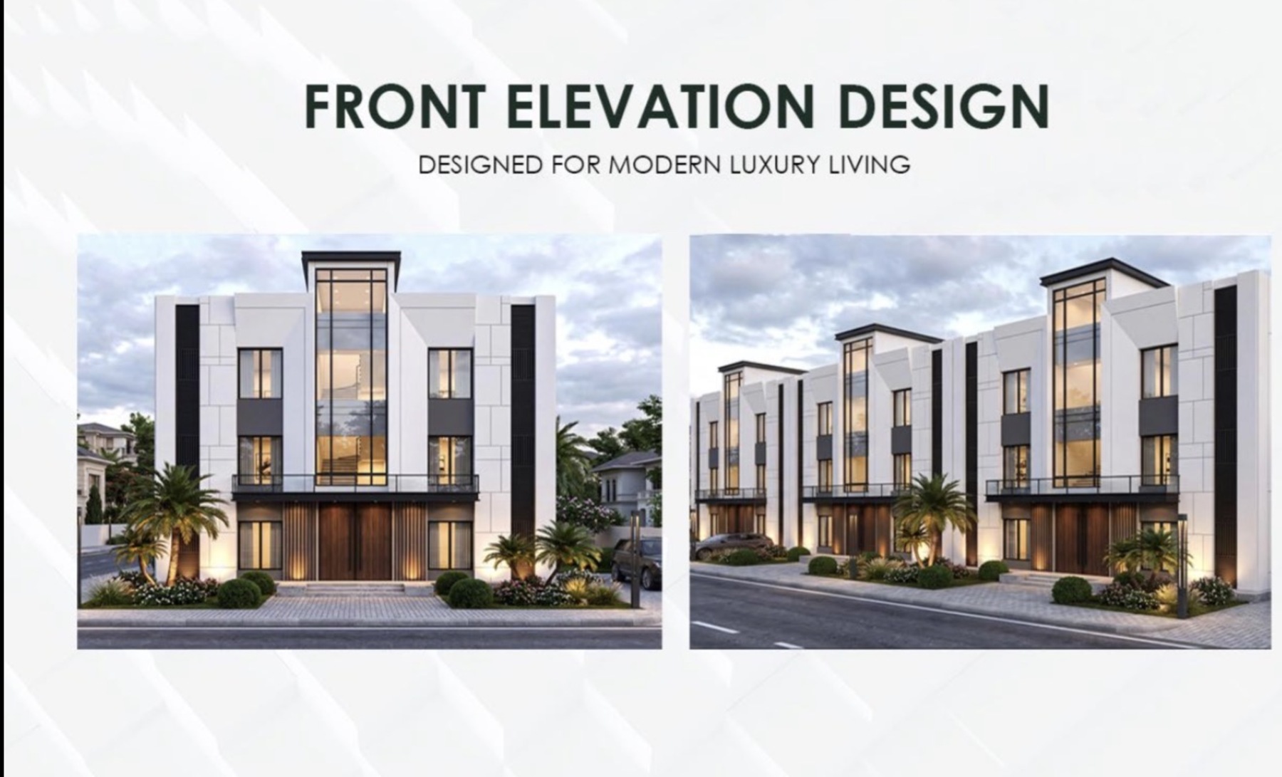 Supplied Maryam Town townhouse front elevation design