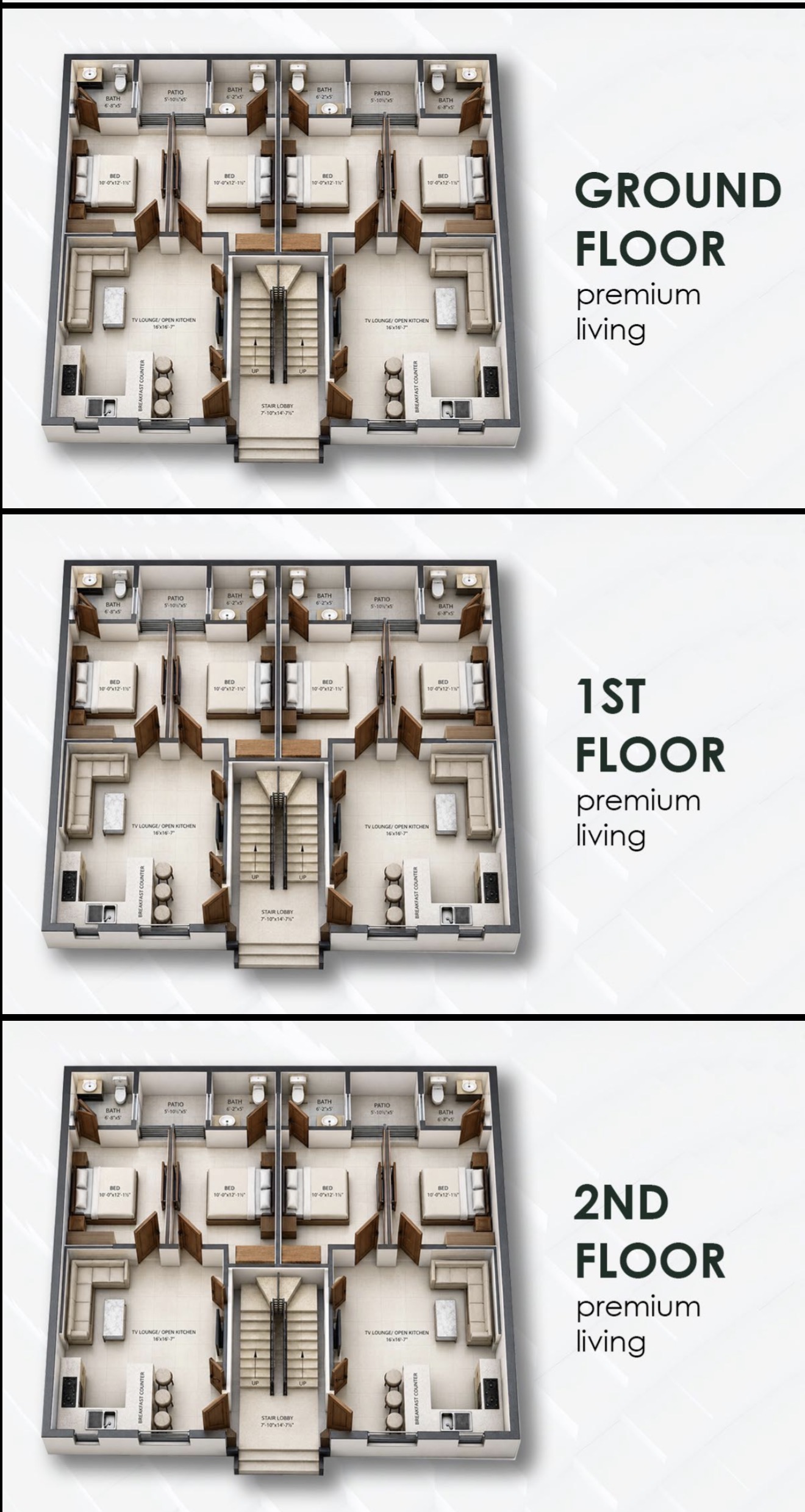 Original supplied Maryam Town ground first and second floor plans
