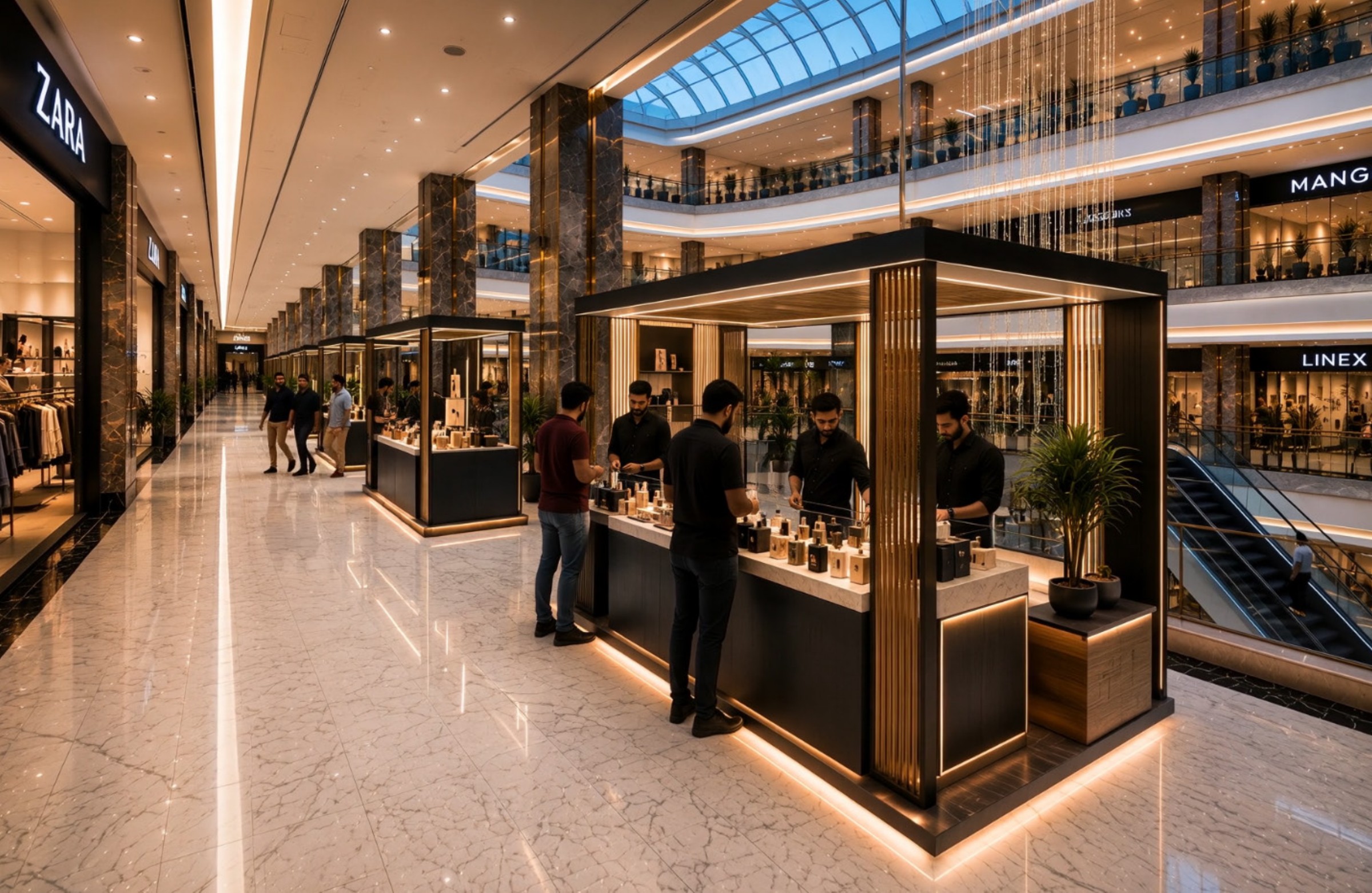 Kuwait Mall Bahria Town Lahore 140 sq ft kiosks kiosk concept from supplied brochure