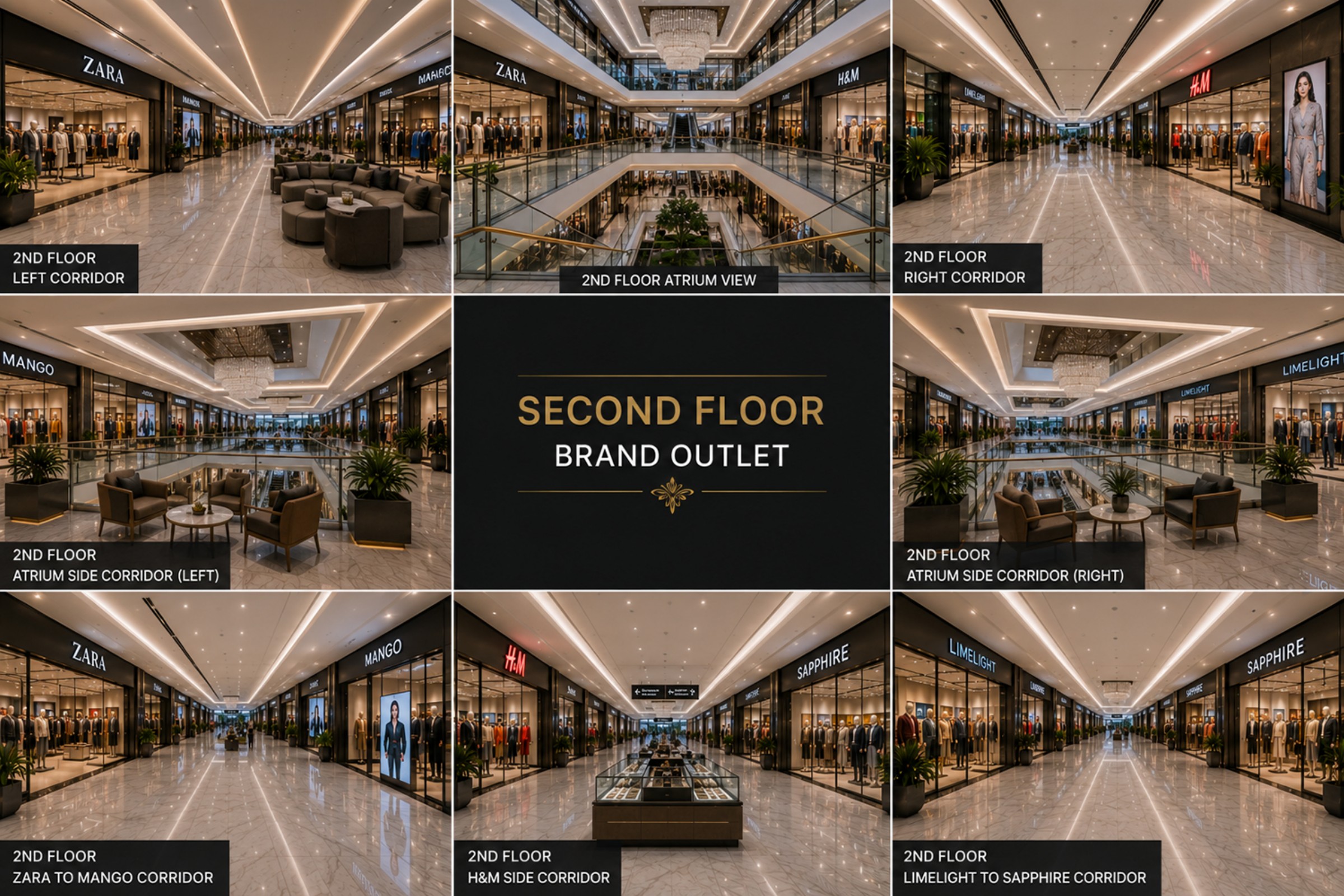 Kuwait Mall Bahria Town Lahore 2nd floor shops retail concept from supplied brochure