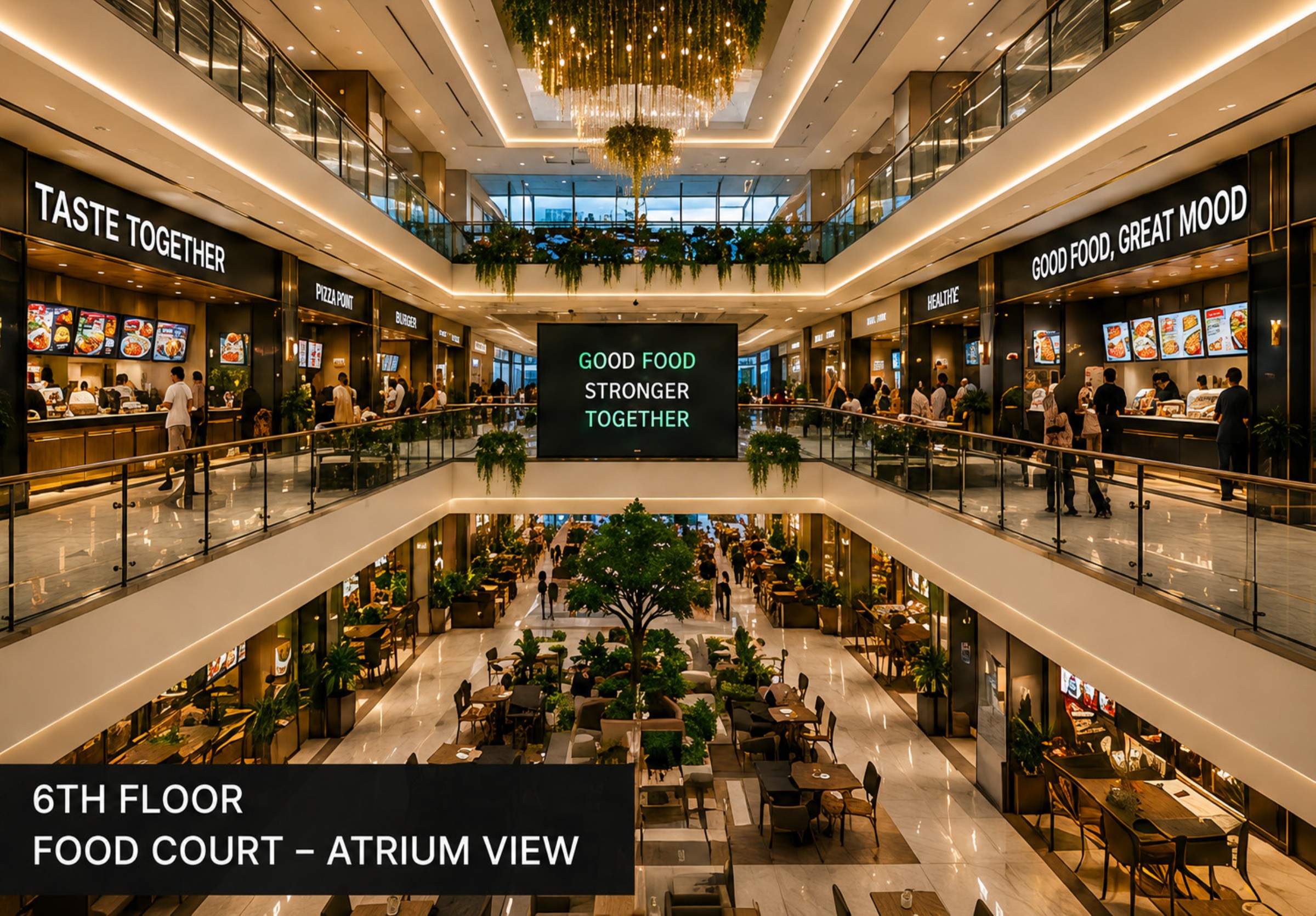 Kuwait Mall Bahria Town Lahore 6th floor food court atrium from supplied brochure
