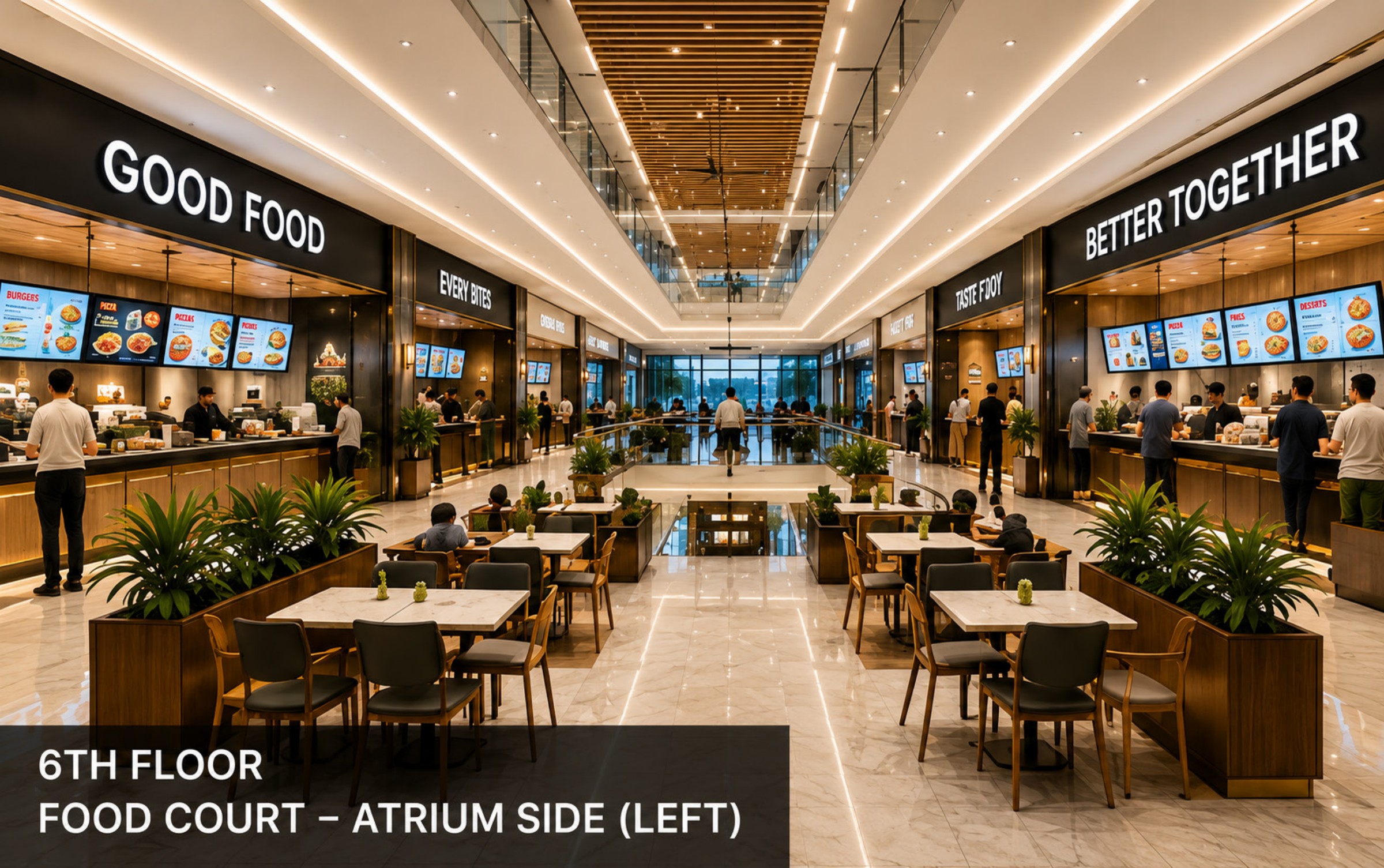 Kuwait Mall Bahria Town Lahore 6th floor food court food court from supplied brochure