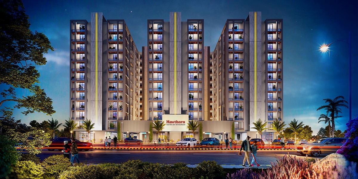 Official Hawthorn Suites by Wyndham night presentation at Mayfair Residencia
