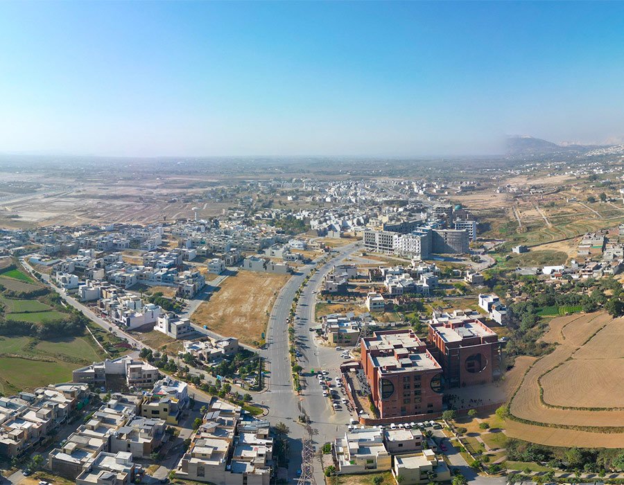 Official developed and inhabited area view of Kohistan Enclave Wah Cantt